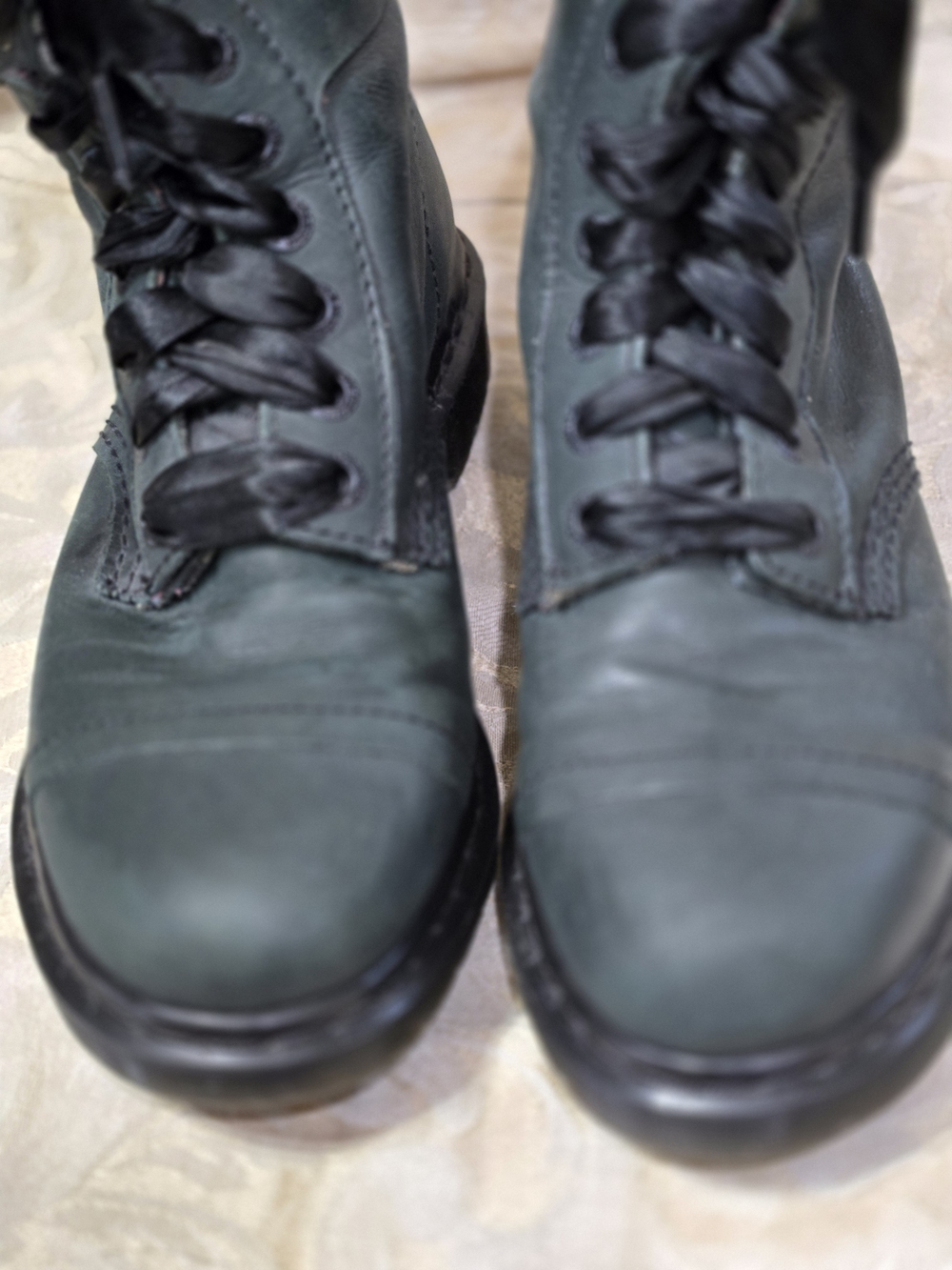 Dr. Martens Triumph 1914 Plaid Combat Boots with Satin Laces - Picture 8 of 12